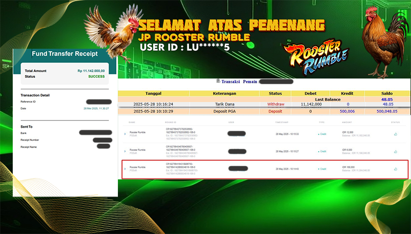 BUKTI JP MEDUSATOTO JP ROOSTER RUMBLE RP.11.142.000